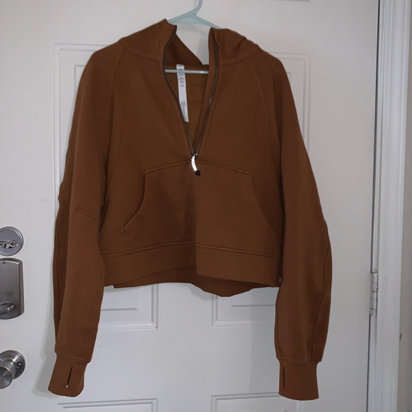 lululemon athletica Tops Lululemon Copper Brown Scuba Poshmark